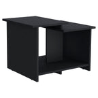 Weman 23.6 W Coffee Table with Open Shelf Living Room, Home Office Storage Black