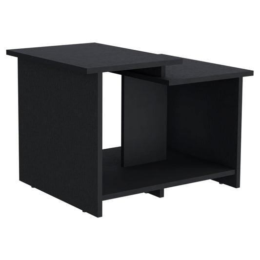 Weman 23.6 W Coffee Table with Open Shelf Living Room, Home Office Storage Black
