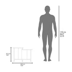 Weman 23.6 W Coffee Table with Open Shelf Living Room, Home Office Storage Black