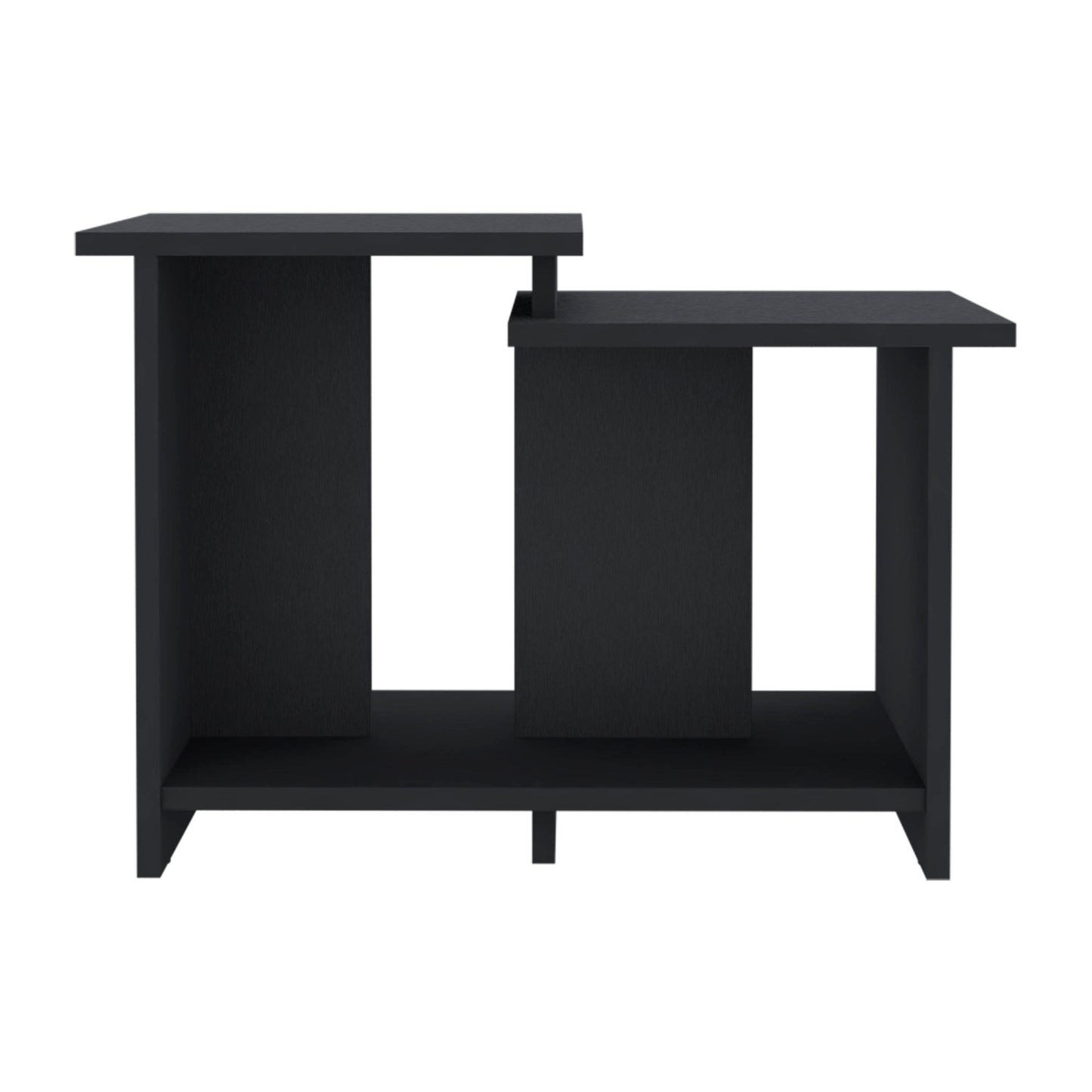 Weman 23.6 W Coffee Table with Open Shelf Living Room, Home Office Storage Black