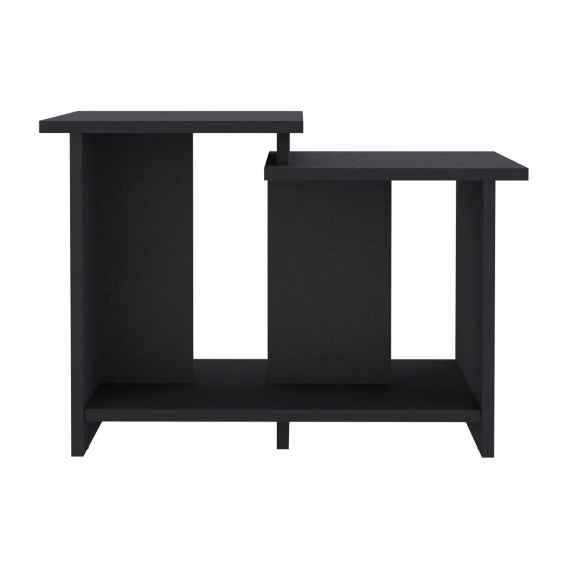 Weman 23.6 W Coffee Table with Open Shelf Living Room, Home Office Storage Black