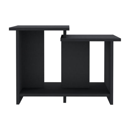 Weman 23.6 W Coffee Table with Open Shelf Living Room, Home Office Storage Black