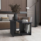 Weman 23.6 W Coffee Table with Open Shelf Living Room, Home Office Storage Black