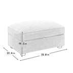 Ottoman - chenille-Wheat