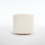 Swivel Accent Chair, 360-degree Swivel Barrel Chair with Teddy Upholstery, Comfy Pumpkin-Shaped Swivel Chair for Living Room, Bedroom, or Office