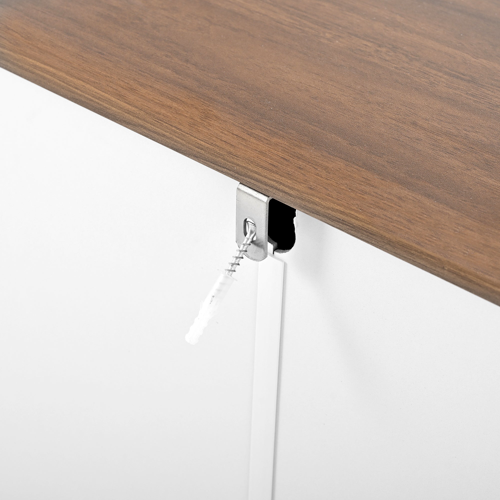 White Dresser for Bedroom, 6 Drawer Dresser with Wide Drawer and Metal Handles, White Dresser, Wood Dressers & Chests of Drawers for Hallway, Entryway.