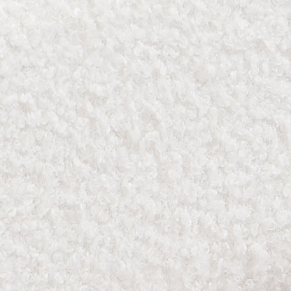 White Boucle Floating Bed with Light,Queen Bed Frame