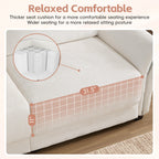 White Chenille L-Shaped Modular Sectional Sofa With USB.