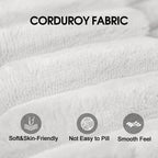118.2' Cloud Sofa,Corduroy Fabric,Deep Seat Couches,Double-layer design,Removable Cushion,No Assembly, DIY Combination for Living room, Bedroom,Conference room ,Apartment,White - Groovy Boardz