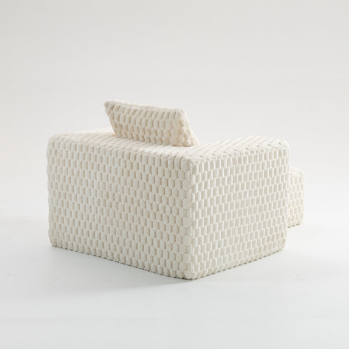 Lingge corduroy compression sofa with Ottoman-33006