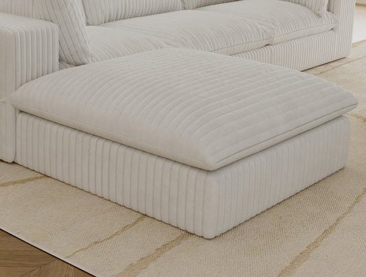 Cloud Sofa,Corduroy Fabric,Deep Seat Couches,Double-layer design,Removable Cushion,No Assembly, DIY Combination for Living room, Bedroom,Conference room ,Apartment,White - Groovy Boardz