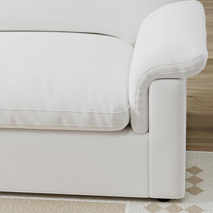 Cloud Sectional Sofa, Down-Filled Sofa, Living Room Modular Sofa, Minimalist Modern Style, Removable & Washable Sofa Cover, Chenille Fabric, Storage Function