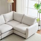 99 in. 4-Piece L Shaped Modular Free Combination Sectional Sofa Couch for Living Room and Spacious Space Sectional Sofa