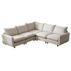 99 in. oversize 5-Piece L Shaped Modular Free Combination Sectional Sofa Couch for Living Room and Spacious Space Sectional Sofa