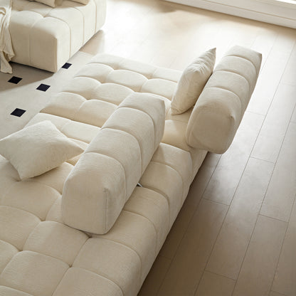 WKS3 Piano key combination sofa, 2 single seats plus 1 concubine fabric sofa Sectional Sofa