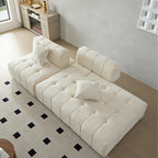 WKS3 Piano key combination sofa, 2 single seats plus 1 concubine fabric sofa Sectional Sofa
