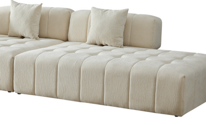 WKS3 Piano key combination sofa, 2 single seats plus 1 concubine fabric sofa Sectional Sofa