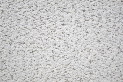 White Fabric Soft Cozy Texture 2pc Dining Chairs Upholstered Seat Back Unique Arched Cutout Chair