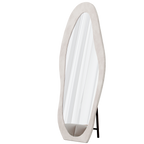 White Full Length Mirror with Wooden Frame, 63x24.