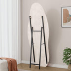 White Full Length Mirror with Wooden Frame, 63x24.
