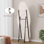 White Full Length Mirror with Wooden Frame, 63x24.