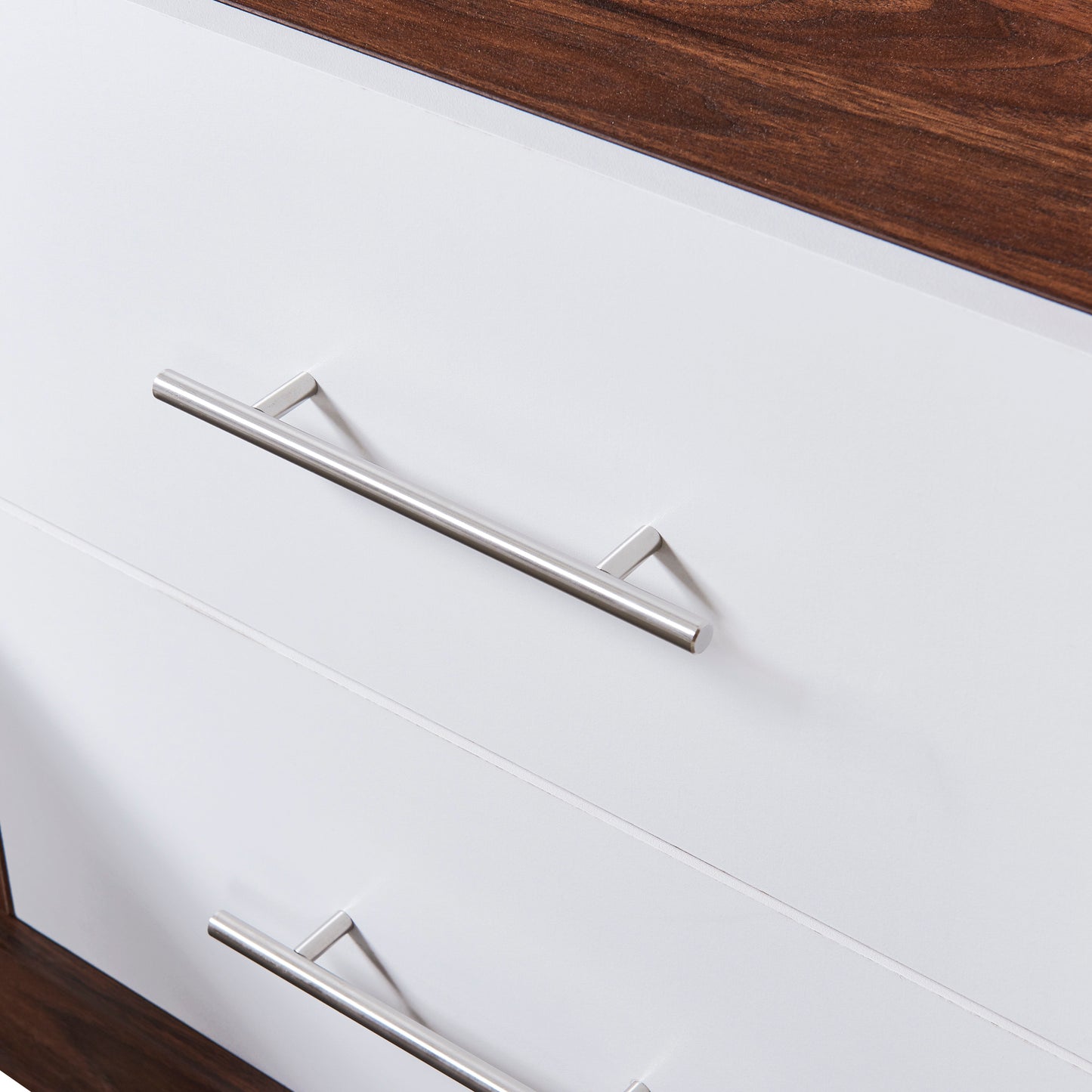 Full Size Murphy Bed Wall Bed with Cabinet,White(OLD SKU:LP000691) Bed Frame