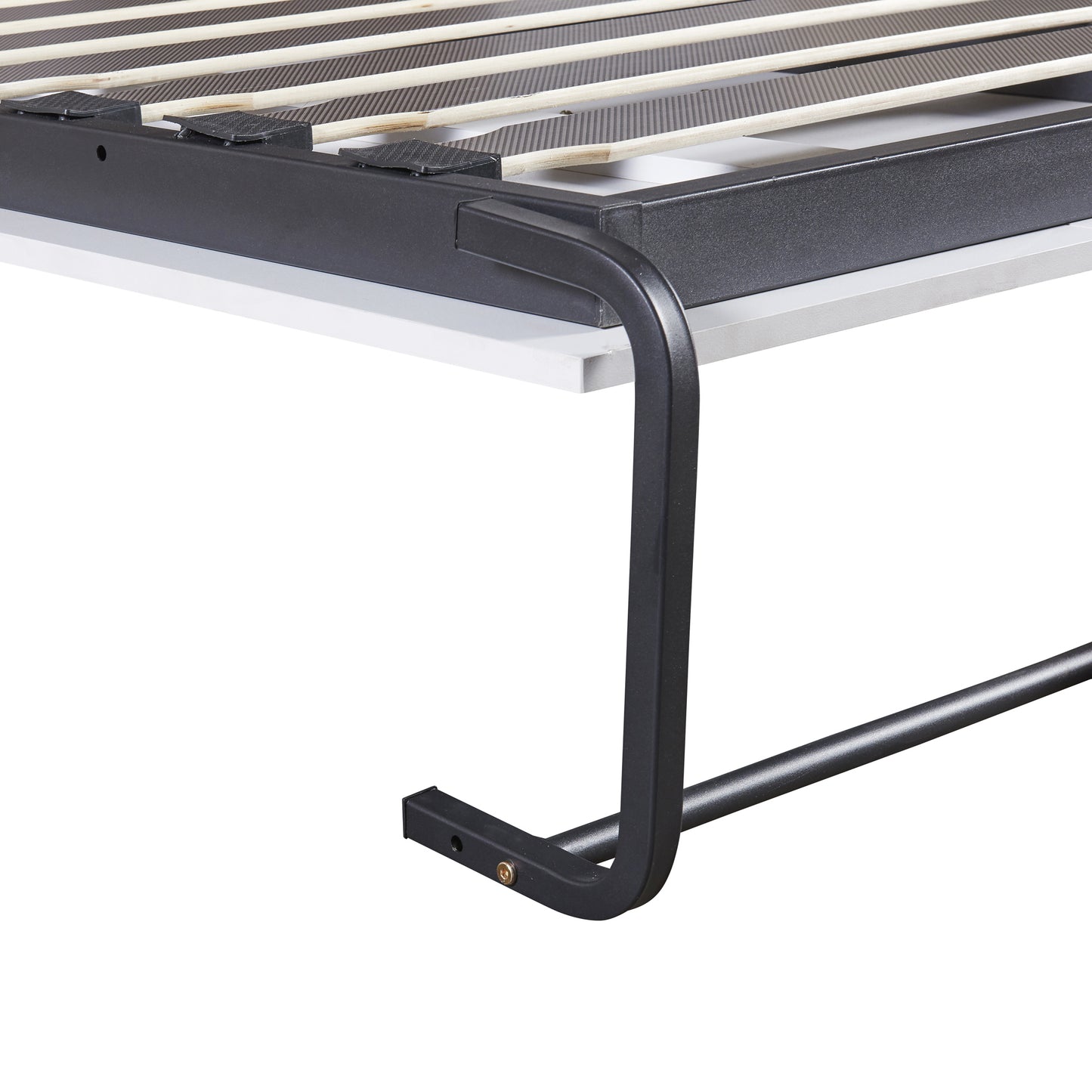 Full Size Murphy Bed Wall Bed with Cabinet,White(OLD SKU:LP000691) Bed Frame