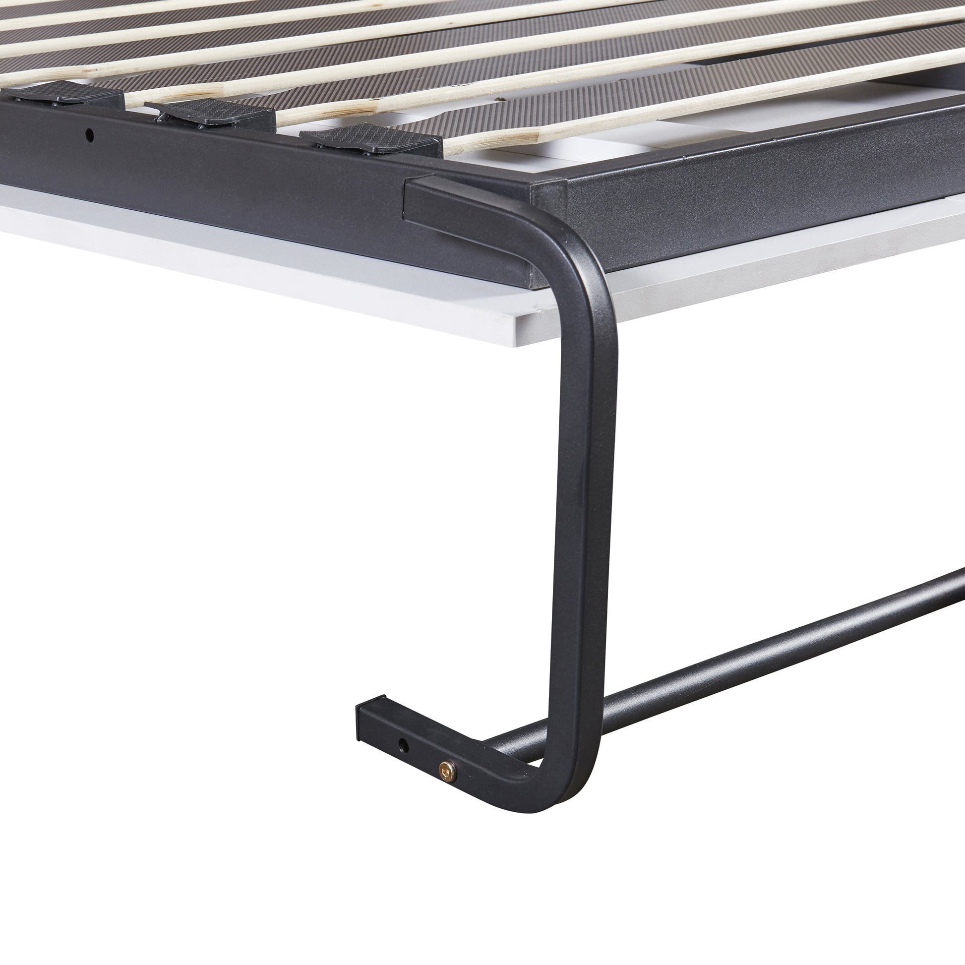 Full Size Murphy Bed Wall Bed with Cabinet,White(OLD SKU:LP000691) Bed Frame