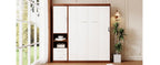 Full Size Murphy Bed Wall Bed with Cabinet,White(OLD SKU:LP000691) Bed Frame