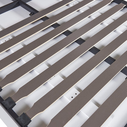 Full Size Murphy Bed Wall Bed with Cabinet,White(OLD SKU:LP000691) Bed Frame