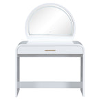 39 Makeup Vanity Table with Mirror Touch Screen Lighted Mirror, Dressing Table with Drawer for Bedroom, White
