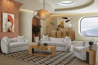 Loveseat - Mendocino Beach Fabric with 2 Pillows Loveseat