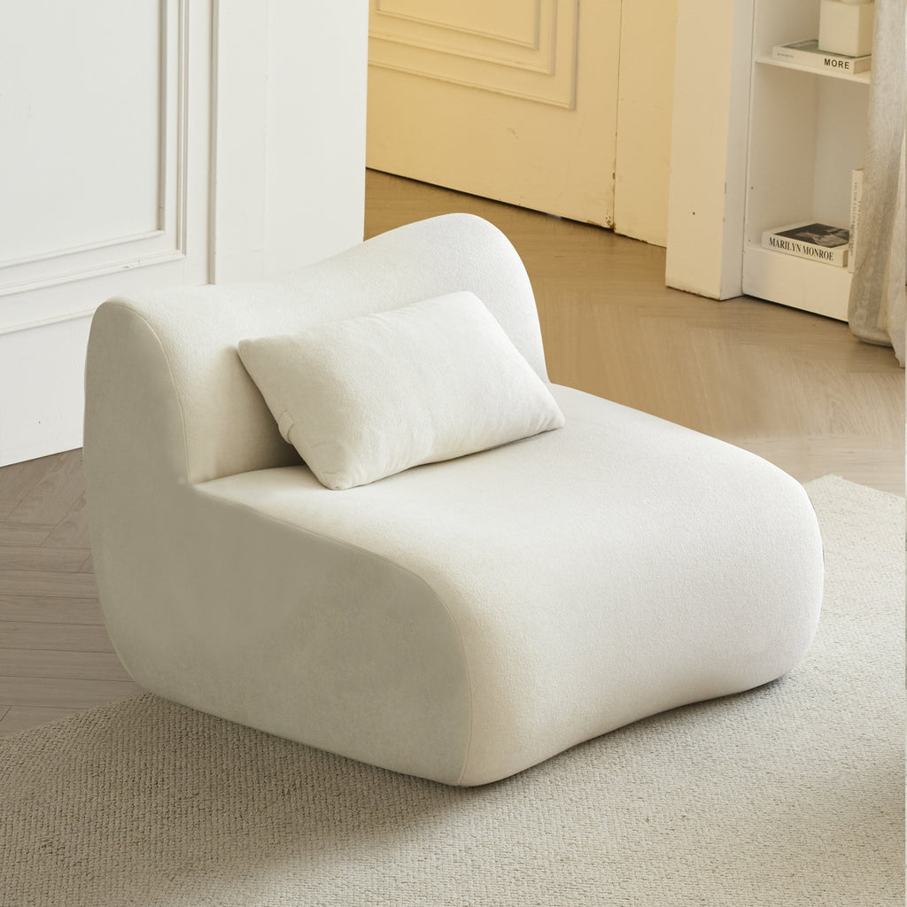 Sofa in a Box, Memory Foam 2-Seater Couch, Modern Compression Sofa with Deep Seat, No Assembly Required, Couch for Living Room Bedroom Apartment, White