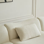 Sofa in a Box, Memory Foam 2-Seater Couch, Modern Compression Sofa with Deep Seat, No Assembly Required, Couch for Living Room Bedroom Apartment, White