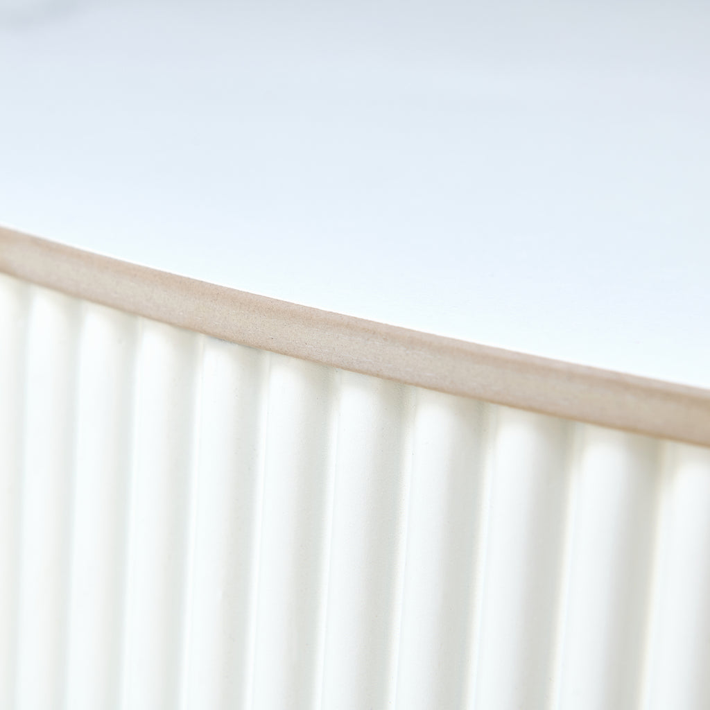 Modern Round Movable Coffee Table with Casters, 2 Drawers, Marble Pattern Sintered Stone Top, White, 29.5' Coffee Table