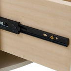 Modern Round Movable Coffee Table with Casters, 2 Drawers, Marble Pattern Sintered Stone Top, White, 29.5' Coffee Table