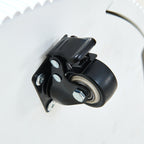 Modern Round Movable Coffee Table with Casters, 2 Drawers, Marble Pattern Sintered Stone Top, White, 29.5' Coffee Table