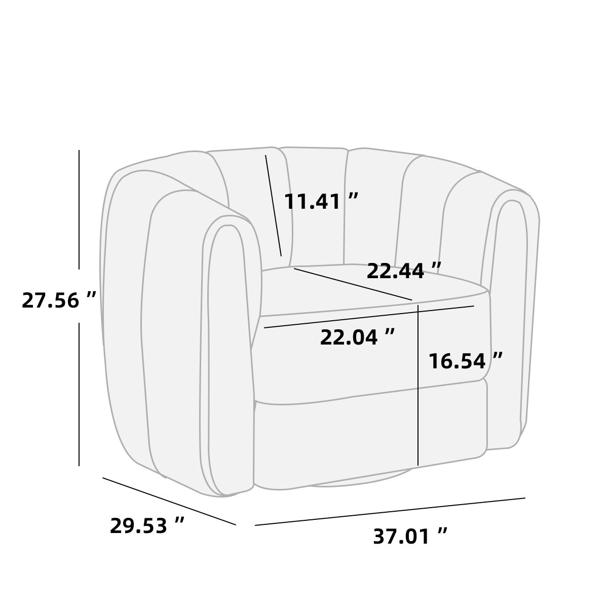 Swivel Accent Barrel Chair, Modern Round Armchairs with Upholstered, Comfy Swivel Accent Chair for Living Room Accent Chair