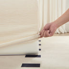 Accent Armless Chair Lazy Floor Seating, Leisure Accent Single Couch with Backrest Fireside Chair Sofa Lounger for Living Room, Bedroom, Office, Single Seat, WHITE