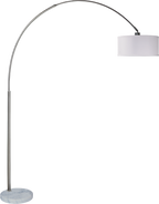 81H WHITE SINGLE ARCH WITH MARBLE BASE FLOOR LAMP (1PC/CTN) (2.75/46.20)