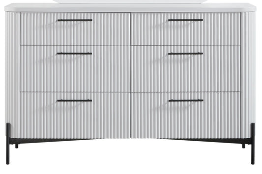 6 Drawer Dresser - White