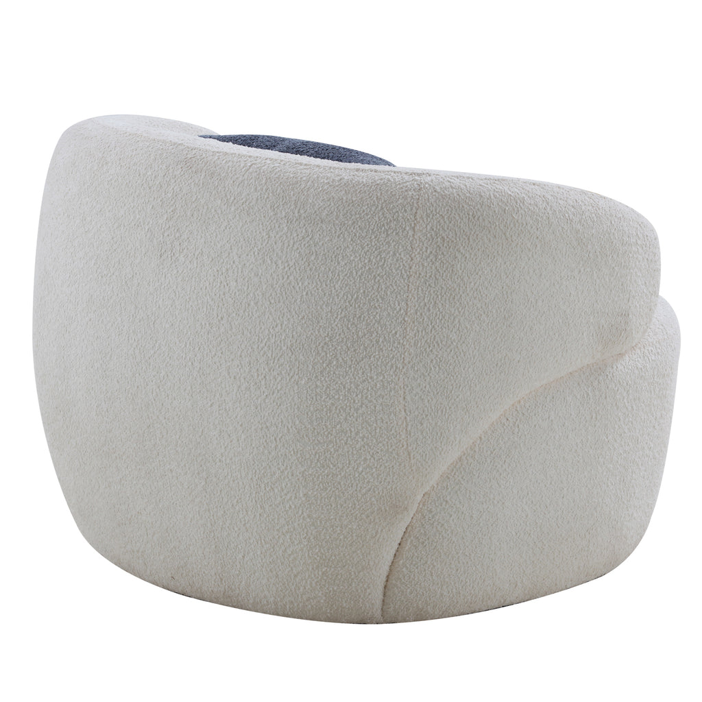 Swivel Barrel Chair Living Room, Single Chair for Small Space Comfy Round Sofa Chair Boucle Accent Chair Circle Sherpa, Arm Chair Reading Room Chair Lounge Chair Bedroom Club