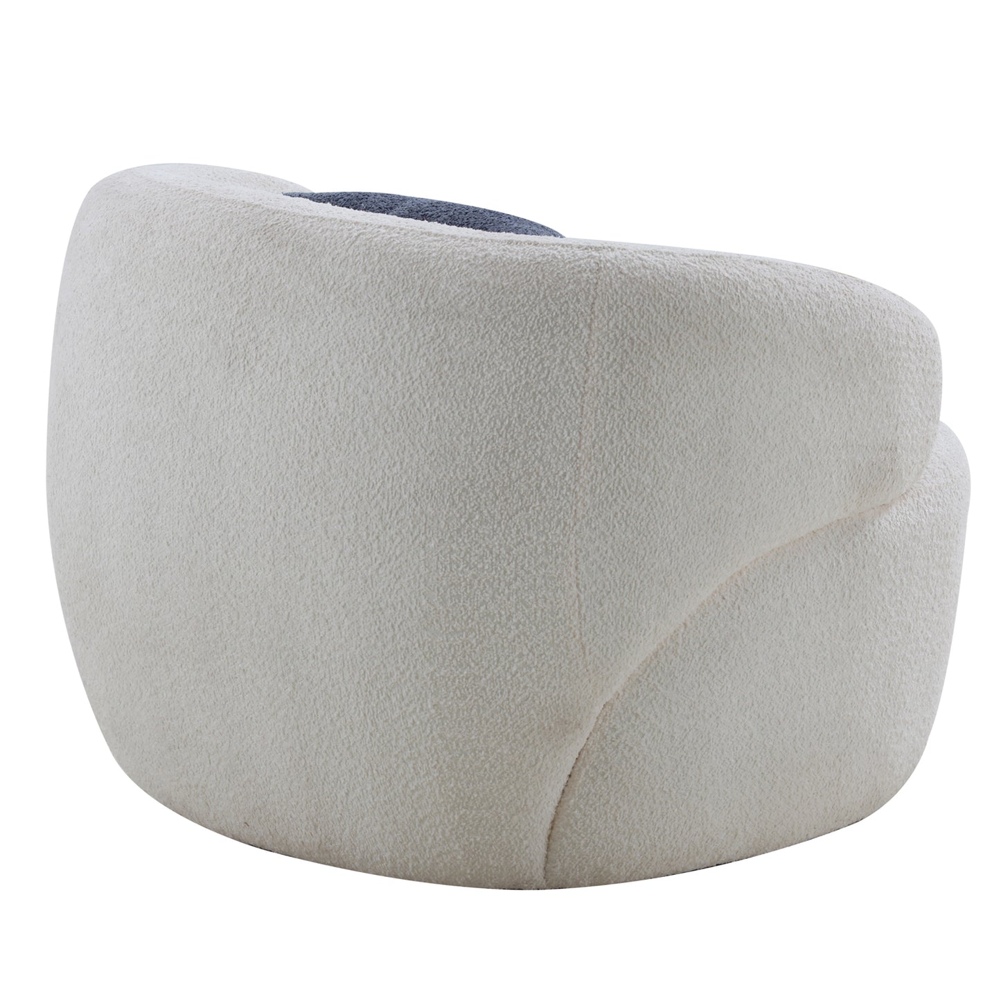 Swivel Barrel Chair Living Room, Single Chair for Small Space Comfy Round Sofa Chair Boucle Accent Chair Circle Sherpa, Arm Chair Reading Room Chair Lounge Chair Bedroom Club