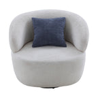 Swivel Barrel Chair Living Room, Single Chair for Small Space Comfy Round Sofa Chair Boucle Accent Chair Circle Sherpa, Arm Chair Reading Room Chair Lounge Chair Bedroom Club