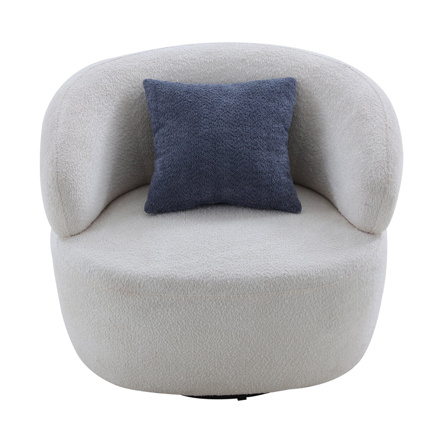 Swivel Barrel Chair Living Room, Single Chair for Small Space Comfy Round Sofa Chair Boucle Accent Chair Circle Sherpa, Arm Chair Reading Room Chair Lounge Chair Bedroom Club