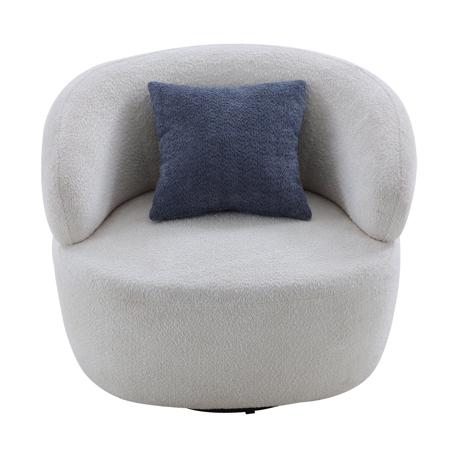 Swivel Barrel Chair Living Room, Single Chair for Small Space Comfy Round Sofa Chair Boucle Accent Chair Circle Sherpa, Arm Chair Reading Room Chair Lounge Chair Bedroom Club