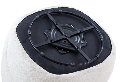 Swivel Barrel Chair Living Room, Single Chair for Small Space Comfy Round Sofa Chair Boucle Accent Chair Circle Sherpa, Arm Chair Reading Room Chair Lounge Chair Bedroom Club