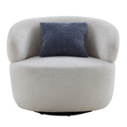 Swivel Barrel Chair Living Room, Single Chair for Small Space Comfy Round Sofa Chair Boucle Accent Chair Circle Sherpa, Arm Chair Reading Room Chair Lounge Chair Bedroom Club