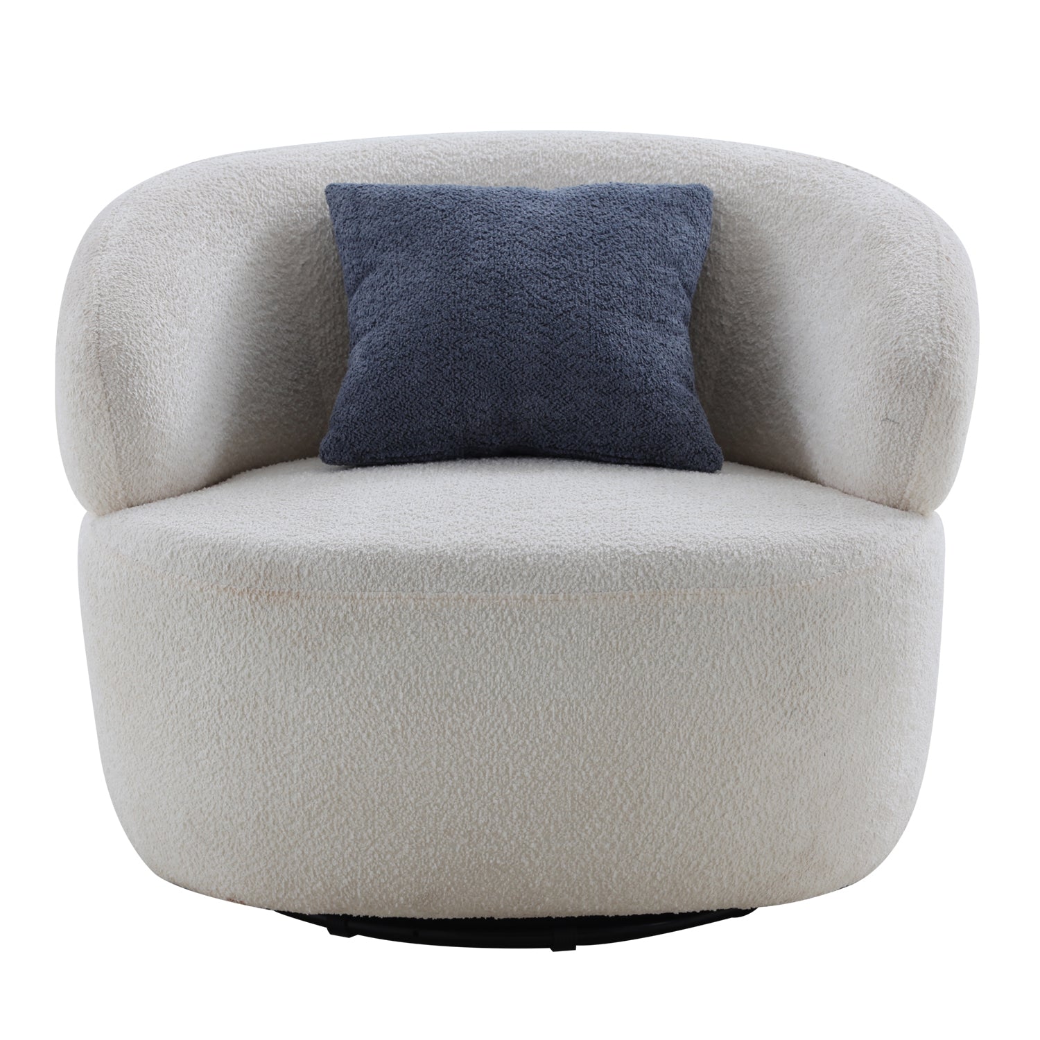 Swivel Barrel Chair Living Room, Single Chair for Small Space Comfy Round Sofa Chair Boucle Accent Chair Circle Sherpa, Arm Chair Reading Room Chair Lounge Chair Bedroom Club