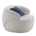 Swivel Barrel Chair Living Room, Single Chair for Small Space Comfy Round Sofa Chair Boucle Accent Chair Circle Sherpa, Arm Chair Reading Room Chair Lounge Chair Bedroom Club